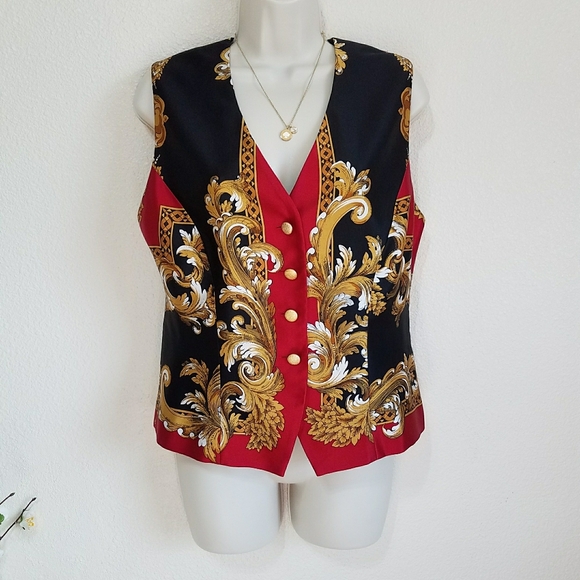 Peter Nygard Vintage Silk Cherub Vest